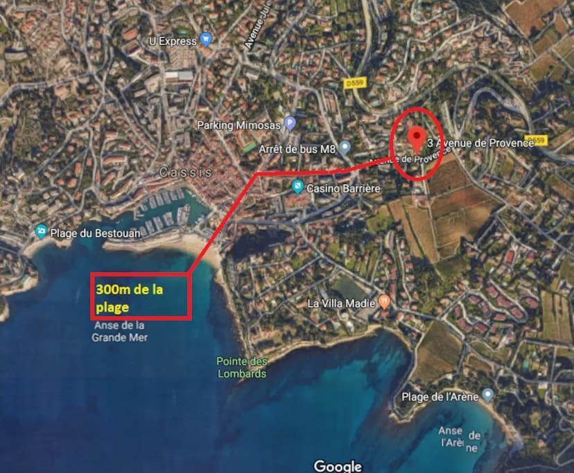 Apartamento Au Calme, 200M Du Centre T2 Avec Balcon Et Parking Cassis Exterior foto